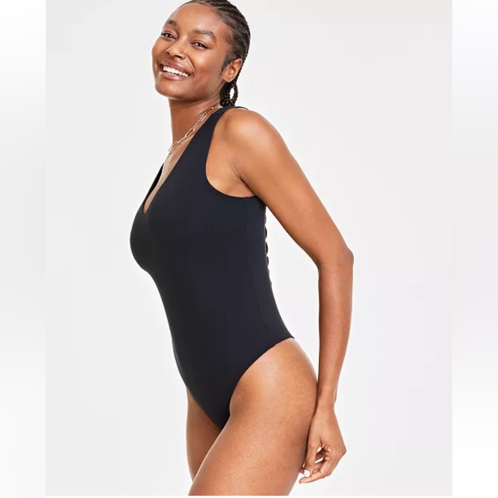 Knit Double V-Neck Bodysuit